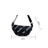 Waterproof Nylon Women Crossbody Bag Letter Print Female Chest Bags