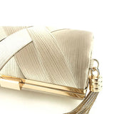 Stylish Multi-Color Tassel Wedding Clutch Purse Silk Handbag