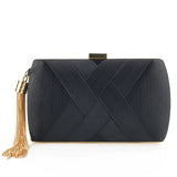 Stylish Multi-Color Tassel Wedding Clutch Purse Silk Handbag