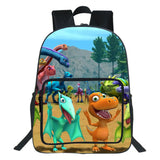 Dino 3D Print Backpack Teen School Bag Cartoon Rucksack Unisex Bag 19 Inches