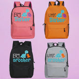 Dino Big Sis Lil Bro School Bags Family Backpack Kids