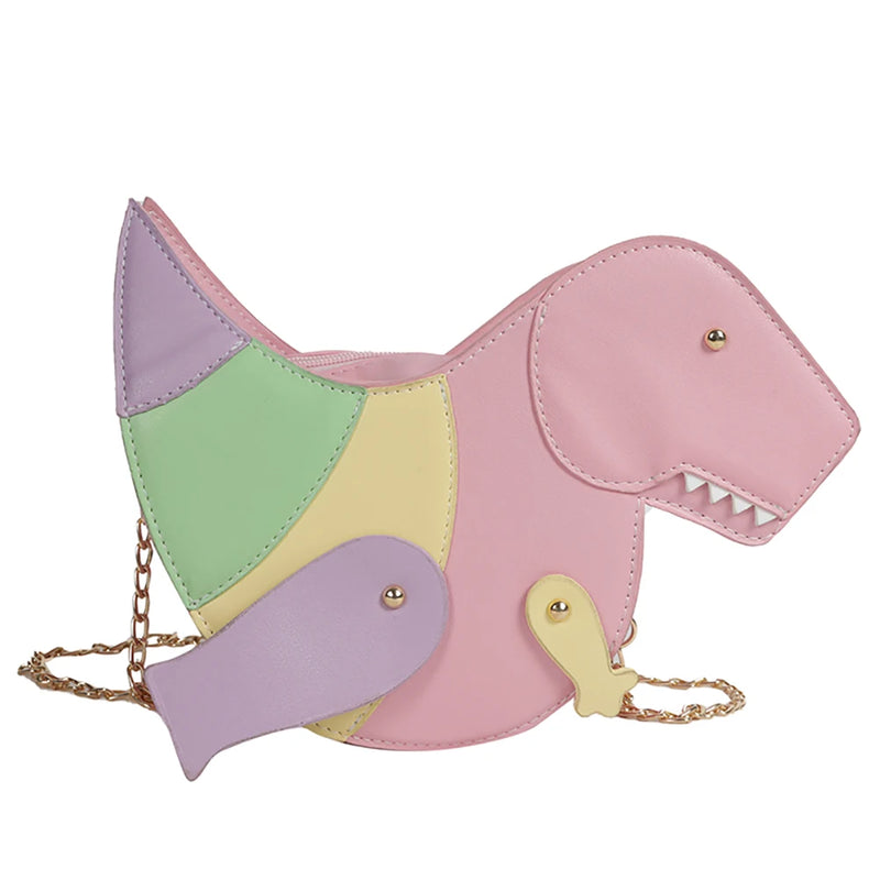 Dinosaur Rivets Women's Shoulder Chain Bag Tote