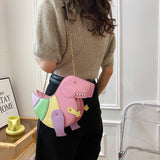 Dinosaur Rivets Women's Shoulder Chain Bag Tote