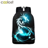 Dinosaur Magic Dragon Backpack for Teens School Bags Kids Daypack