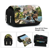 Dino Print Cosmetic Cases Pencil Box Boys Girls T. Rex Pencil Bags