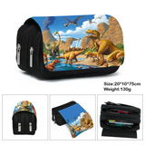 Dino Print Cosmetic Cases Pencil Box Boys Girls T. Rex Pencil Bags