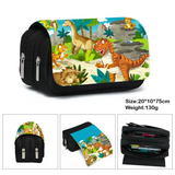 Dino Print Cosmetic Cases Pencil Box Boys Girls T. Rex Pencil Bags