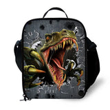Dinosaur Print Kids Lunch Bag Insulated Lunchbox Small Cooler Bag for Boys