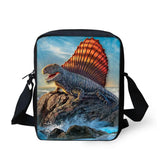 Dinosaur Shoulder School Square Messenger Book Bag Coin Purse Kids