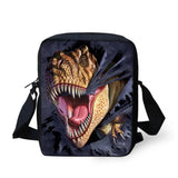 Dinosaur Shoulder School Square Messenger Book Bag Coin Purse Kids
