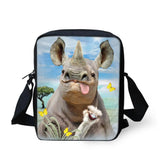 Dinosaur Shoulder School Square Messenger Book Bag Coin Purse Kids