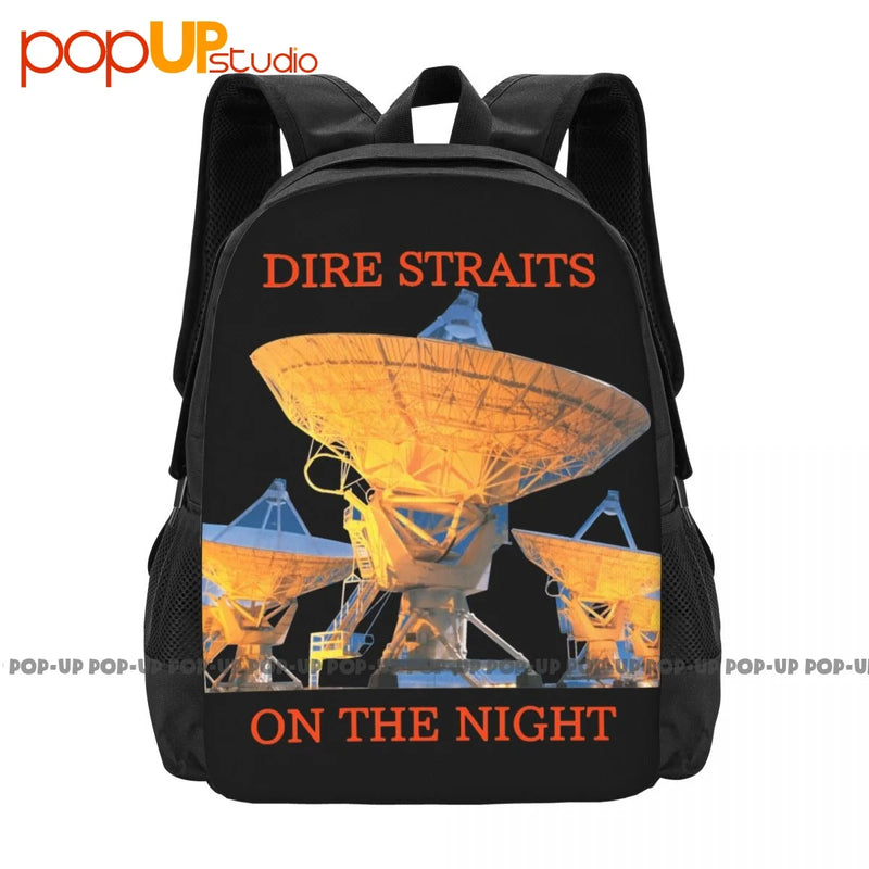 Dire Straits On The Night Poster Backpack Large Capacity Gym Schoolbag