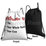 Funny Dragon Cow Gym Bag Waterproof Drawstring Bags