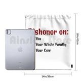 Funny Dragon Cow Gym Bag Waterproof Drawstring Bags