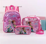 3 Pcs/Set Kids Girls Elsa Princess Schoolbags Boys Backpacks Children School Bag