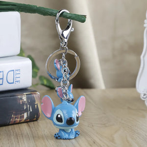 Anime Character Stitch Plush Keychains Movie Characters Car Bag Decoration