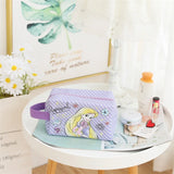 Cartoon Women's Cosmetic Bag PVC Zip Large Capacity