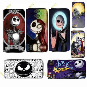 Nightmare Before Christmas Wallet Skeleton Jack Sally Print Clutch