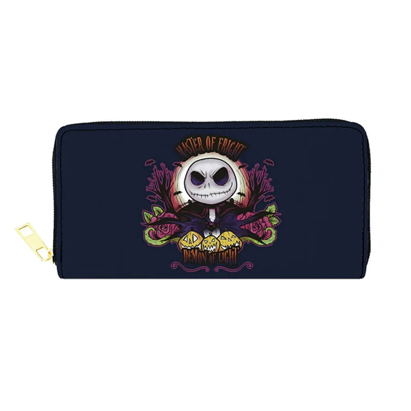 Nightmare Before Christmas Wallet Skeleton Jack Sally Print Clutch