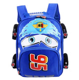 Kids Cartoon Car School Bag Boys Girls Backpack