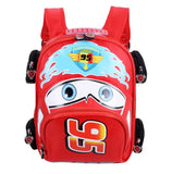 Kids Cartoon Car School Bag Boys Girls Backpack