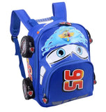 Kids Cartoon Car School Bag Boys Girls Backpack