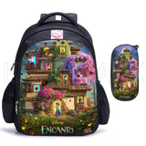 Encanto Kids Backpack Mirabel Madrigal Girls School Bags Students Princess Print
