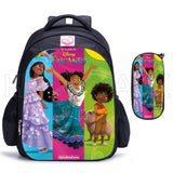 Encanto Kids Backpack Mirabel Madrigal Girls School Bags Students Princess Print