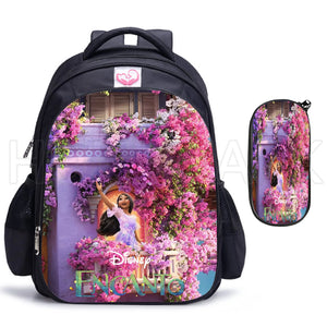 Encanto Kids Backpack Mirabel Madrigal Girls School Bags Students Princess Print