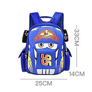 Kids 3D Car Schoolbags Backpacks For Boys 3-12 Cartoon Lightning