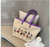 Large Capacity Canvas Tote Female Shoulder Bag Fabric Cotton Cloth Reusable