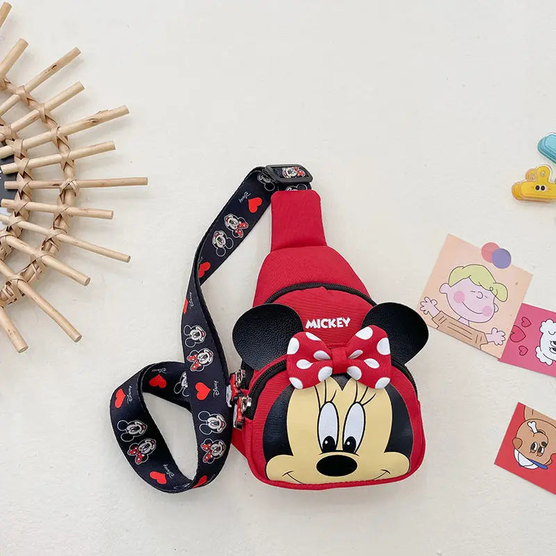 Mickey Children's Waist Bag Boys Girls Chest Bag Large-capacity Messenger