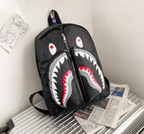 Shark Printing Backpack Waterproof Student Schoolbag