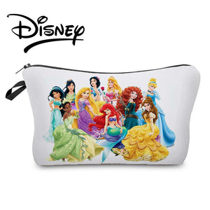 Princess Mermaid Printing Cosmetic Bags Travel Mini Makeup Bag