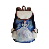 Princess Printed Backpack Cartoon Drawstring Bags Large Capacity Backpack