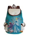 Princess Printed Backpack Cartoon Drawstring Bags Large Capacity Backpack
