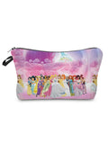 Princess Printed Makeup Bag Cartoon Storage Bag Polyester Cosmetic Bags