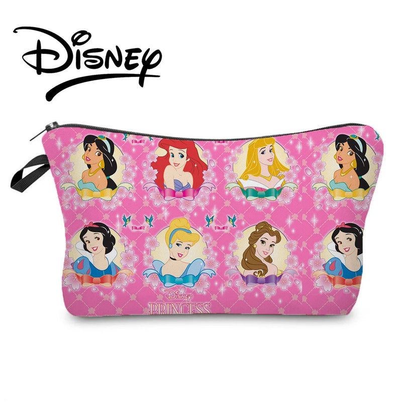 Princess Printed Makeup Bag Cartoon Storage Bag Polyester Cosmetic Bags