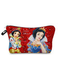 Princess Printed Makeup Bag Cartoon Polyester Cosmetic Bags