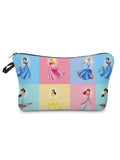 Princess Printed Makeup Bag Cartoon Polyester Cosmetic Bags