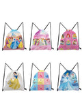 Princess Snow Drawstring Backpack Girl Bookbag Portable Storage Bag