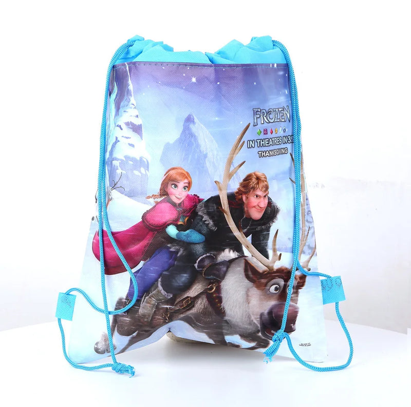 Snow And Ice Lucky Kids Bag Student Kindergarten Non Woven Bundle Bag Handbag
