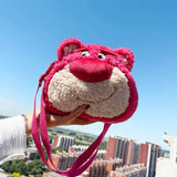 Disney Strawberry Bear Shoulder Bag - Large Capacity Mobile Phone Student Messen