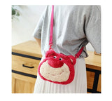 Disney Strawberry Bear Shoulder Bag - Large Capacity Mobile Phone Student Messen