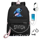 Stitch Backpack Travel Book Boys Girls School Bags Casual Backpack