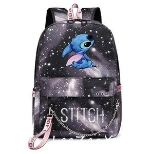 Stitch Backpack Travel Book Boys Girls School Bags Casual Backpack