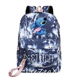 Stitch Backpack Travel Book Boys Girls School Bags Casual Backpack