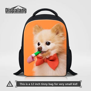 3D Animal Print Kids Baby Backpack Kindergarten Dog Small School Bags