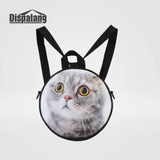 3D Candy Print Round Backpack For Women Children Small School Bag Girls Boys