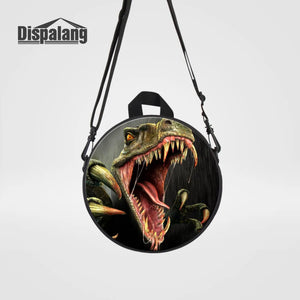 9-Inch Dinosaur Backpacks for Kids Round Shoulder Bag